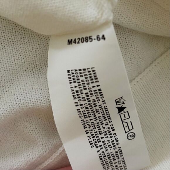 Emporio Armani Triple Strap Knit Tank 40 Ivory - Picture 5 of 6